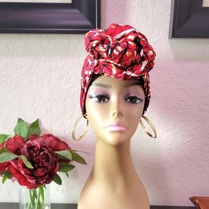 Tribal African Ankara Print  headwrap 70 by 22 inches